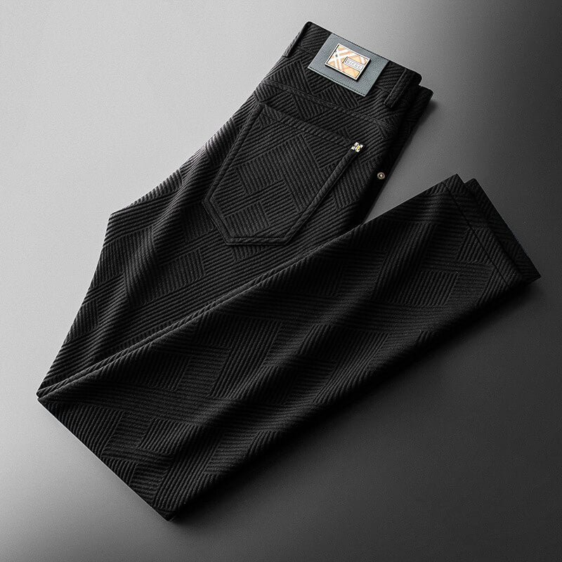 Men's Geometric Pattern Trousers for Stylish Occasions