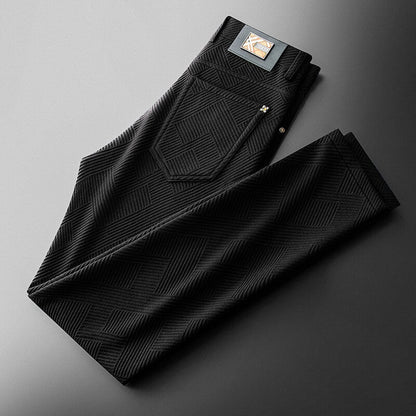 Men's Geometric Pattern Trousers for Stylish Occasions