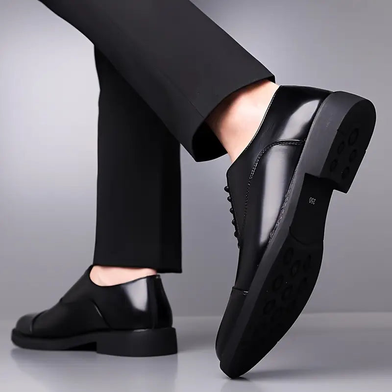 Men's Glossy Oxfords – Stylish Lace-Up Dress Shoes for Work