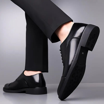 Men's Glossy Oxfords – Stylish Lace-Up Dress Shoes for Work