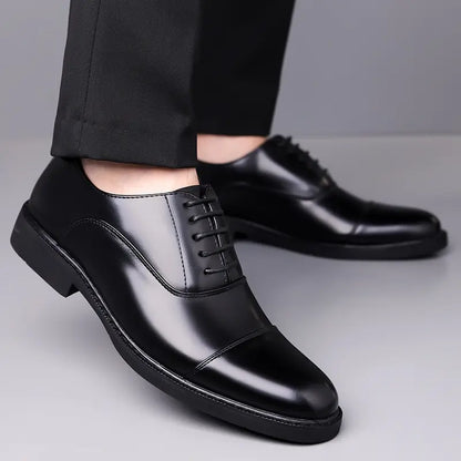 Men's Glossy Oxfords – Stylish Lace-Up Dress Shoes for Work