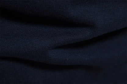 Men’s Half Zip Knitted Sweater - Bold Stripes for Fall/Winter Events