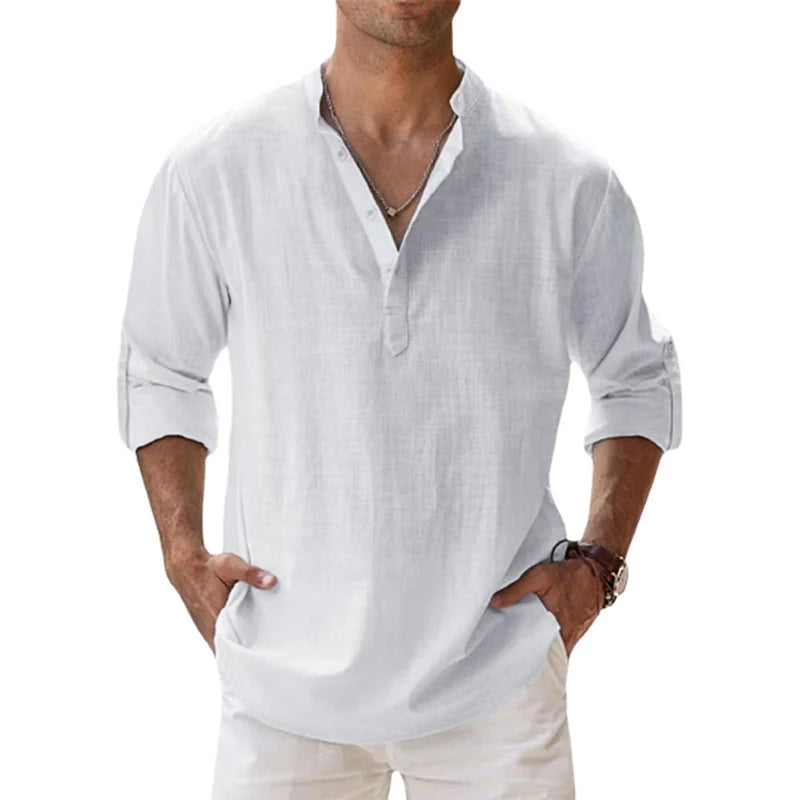 Men's Henley Shirt | Button Neck & Breathable