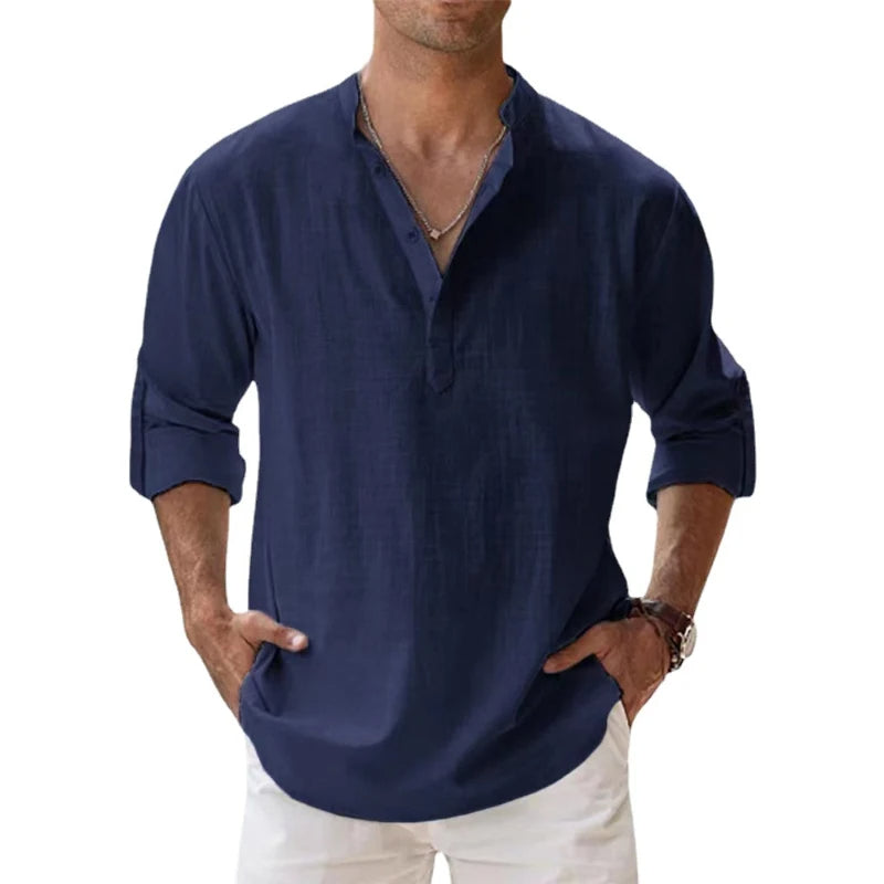 Men's Henley Shirt | Button Neck & Breathable
