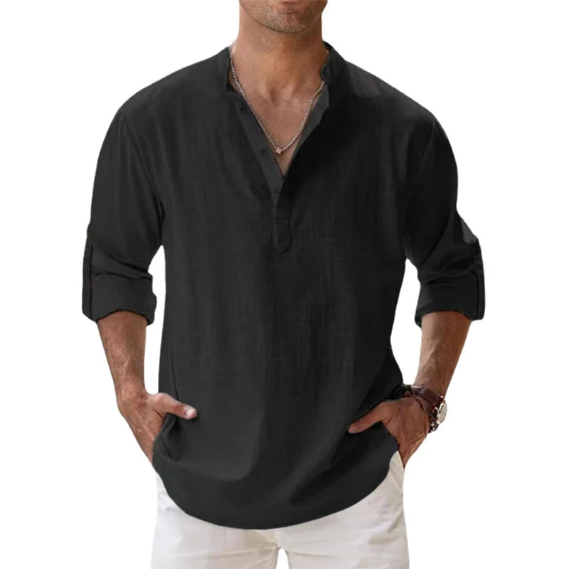 Men's Henley Shirt | Button Neck & Breathable