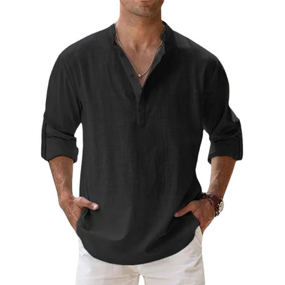 Men's Henley Shirt | Button Neck & Breathable
