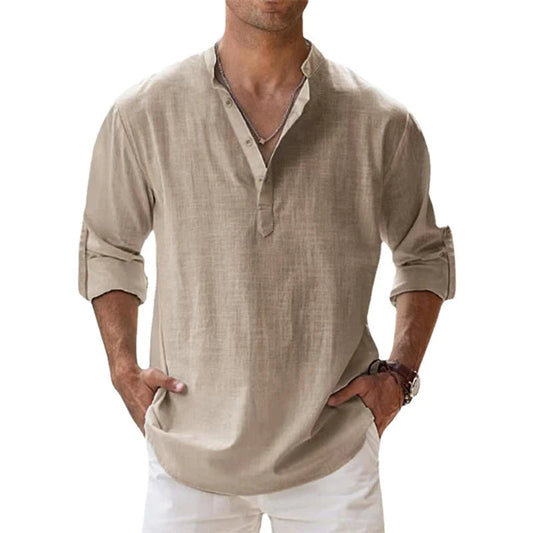 Men's Henley Shirt | Button Neck & Breathable