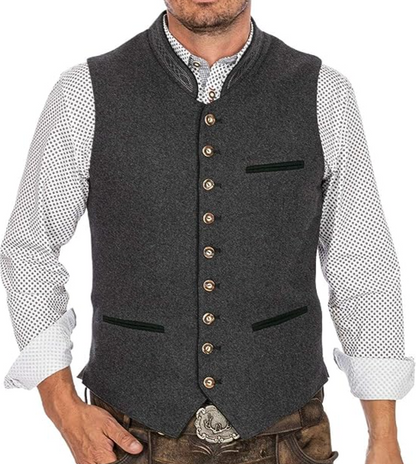 Men’s Heritage Embroidered Dress Gilet for Formal Events