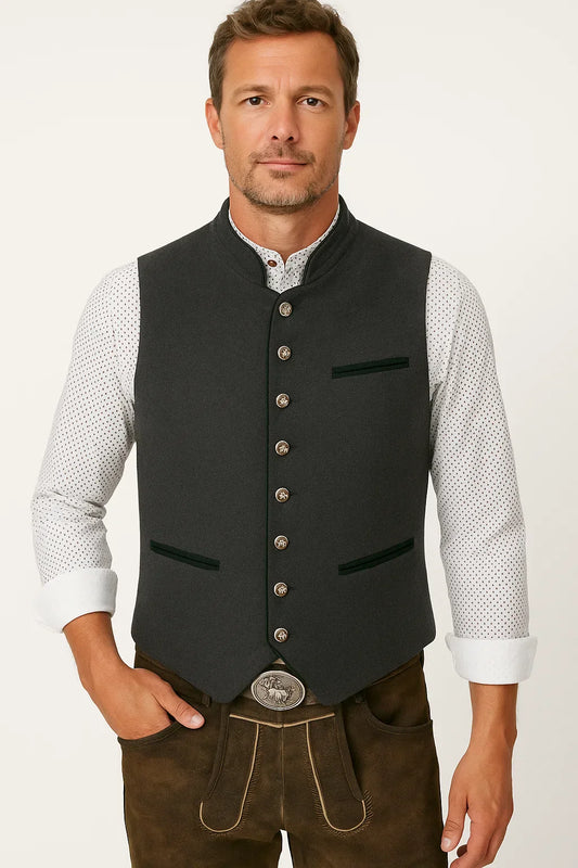 Men’s Heritage Embroidered Dress Gilet for Formal Events