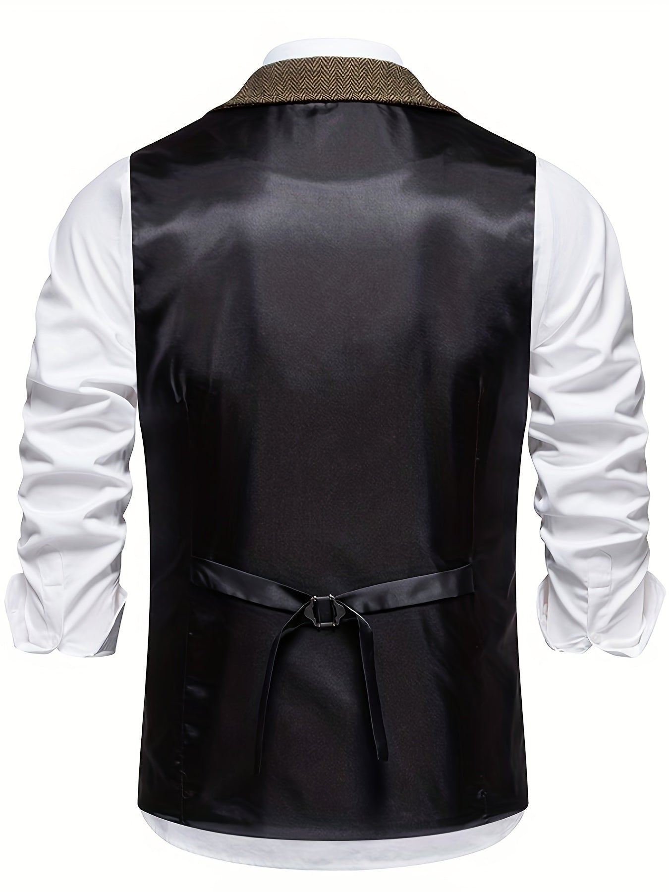 Men's Herringbone Waistcoat for Formal Occasions