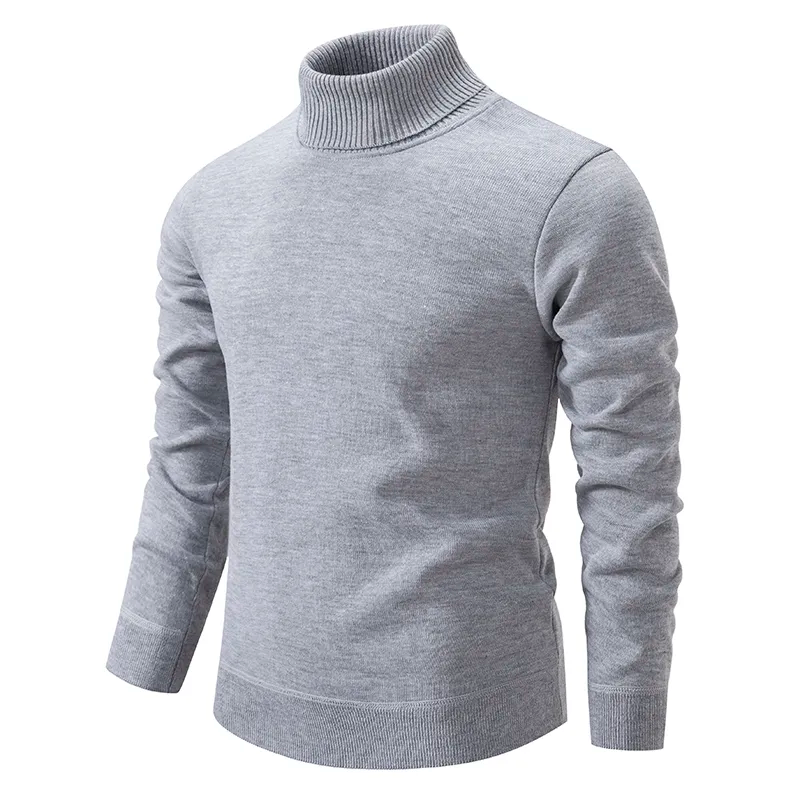 Men's High-Neck Knit Sweater for Stylish Layering
