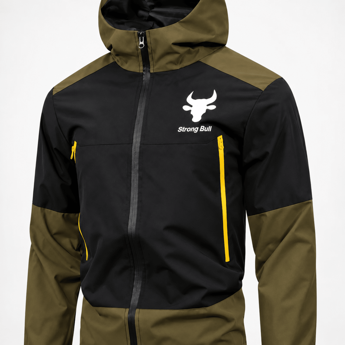 Men's Hooded Jacket | Colour Block Design & Zip Pockets