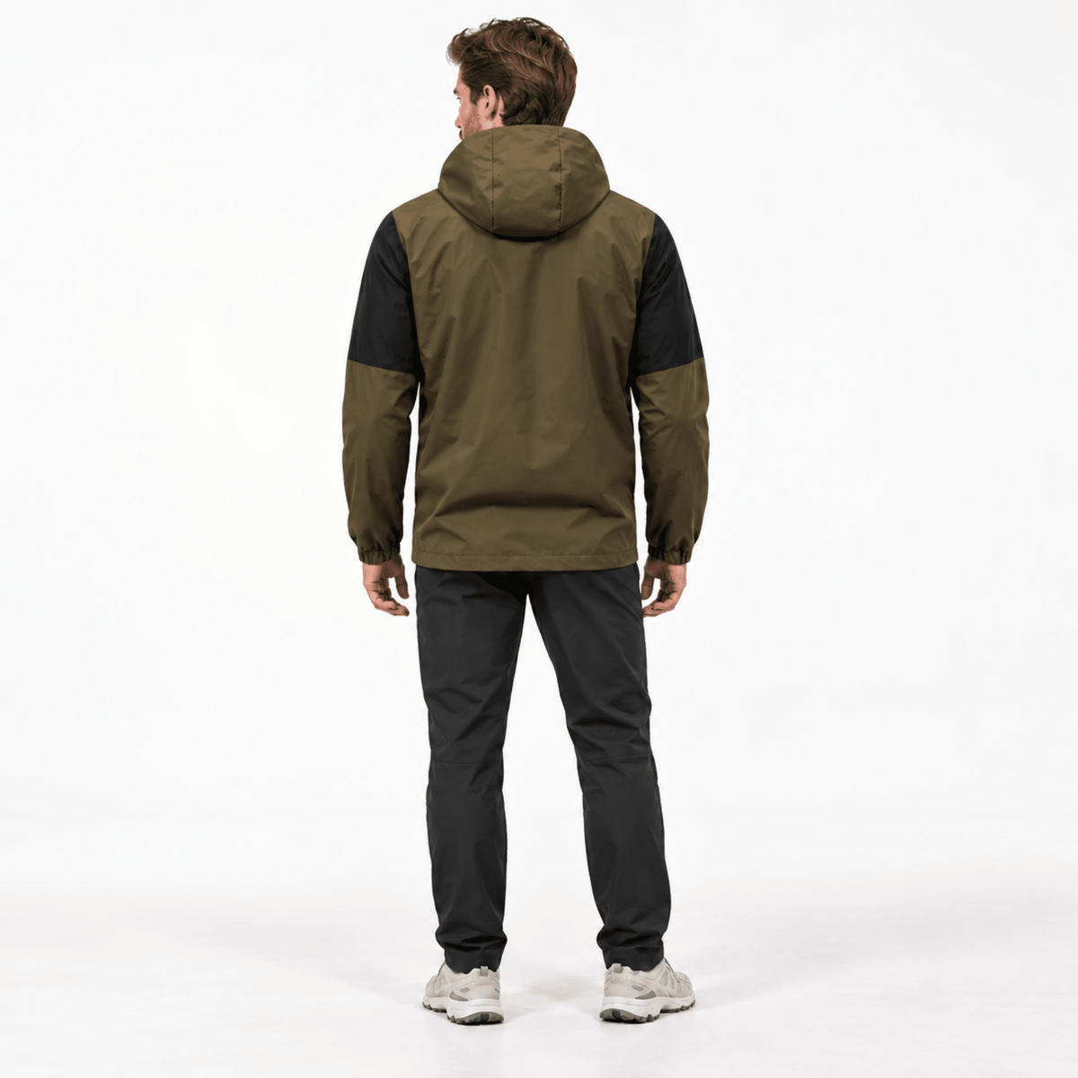 Men's Hooded Jacket | Colour Block Design & Zip Pockets
