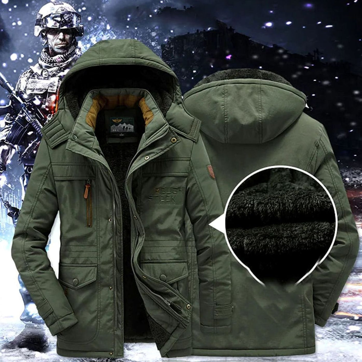 Men's Hooded Winter Jacket | Windproof & Insulated