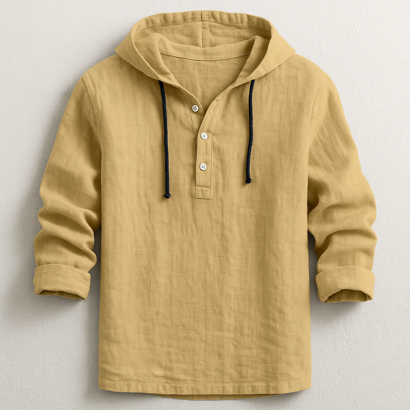 Men's Hoodie Shirt Relaxed Fit Adjustable Drawstring Hood