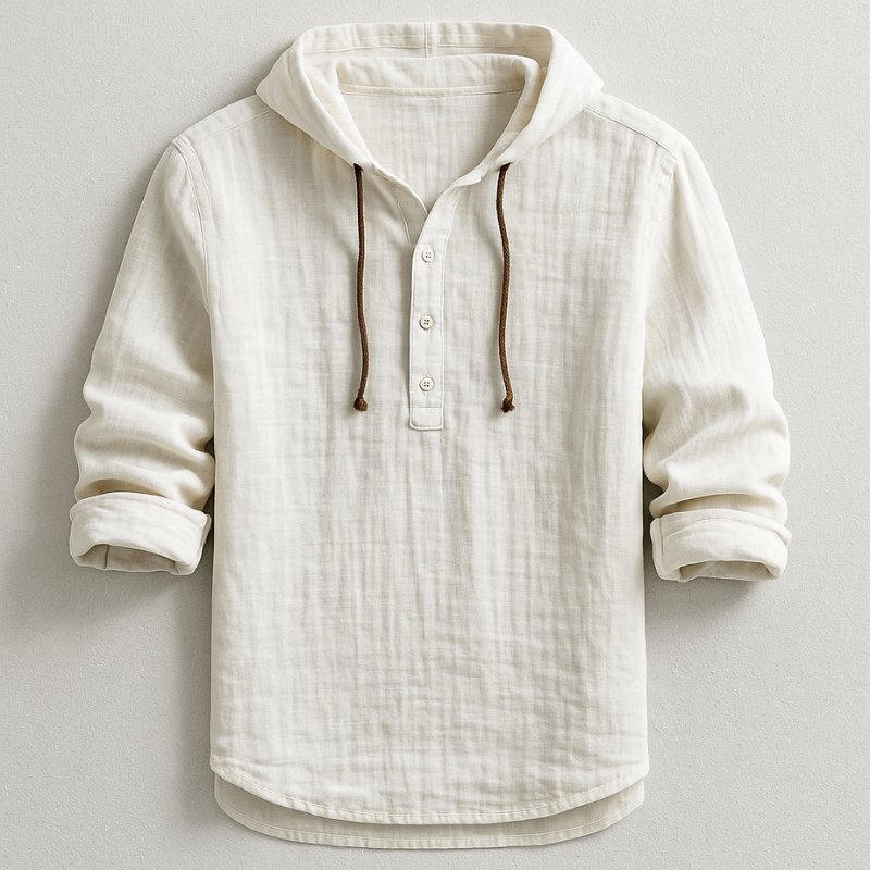 Men's Hoodie Shirt Relaxed Fit Adjustable Drawstring Hood