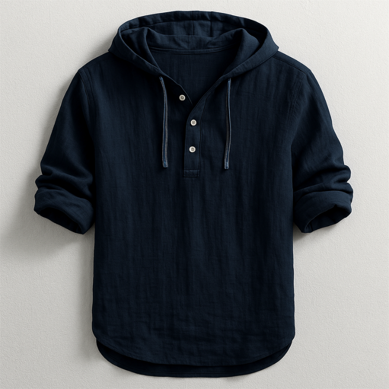 Men's Hoodie Shirt Relaxed Fit Adjustable Drawstring Hood