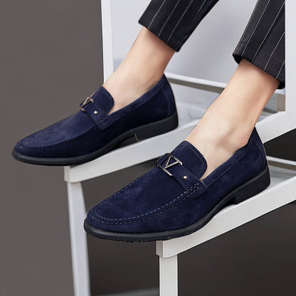 Men's Italian Suede Slip-On Loafers for Formal & Casual Wear