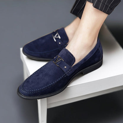Men's Italian Suede Slip-On Loafers for Formal & Casual Wear