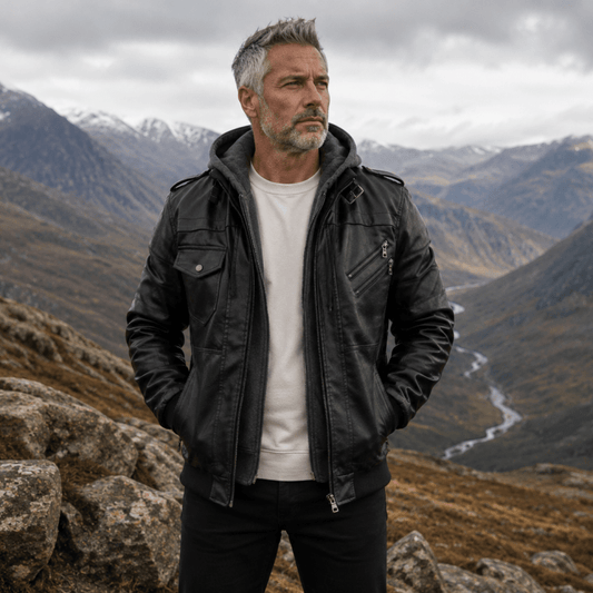 Men's Jacket | Asymmetric Zip & Removable Hood