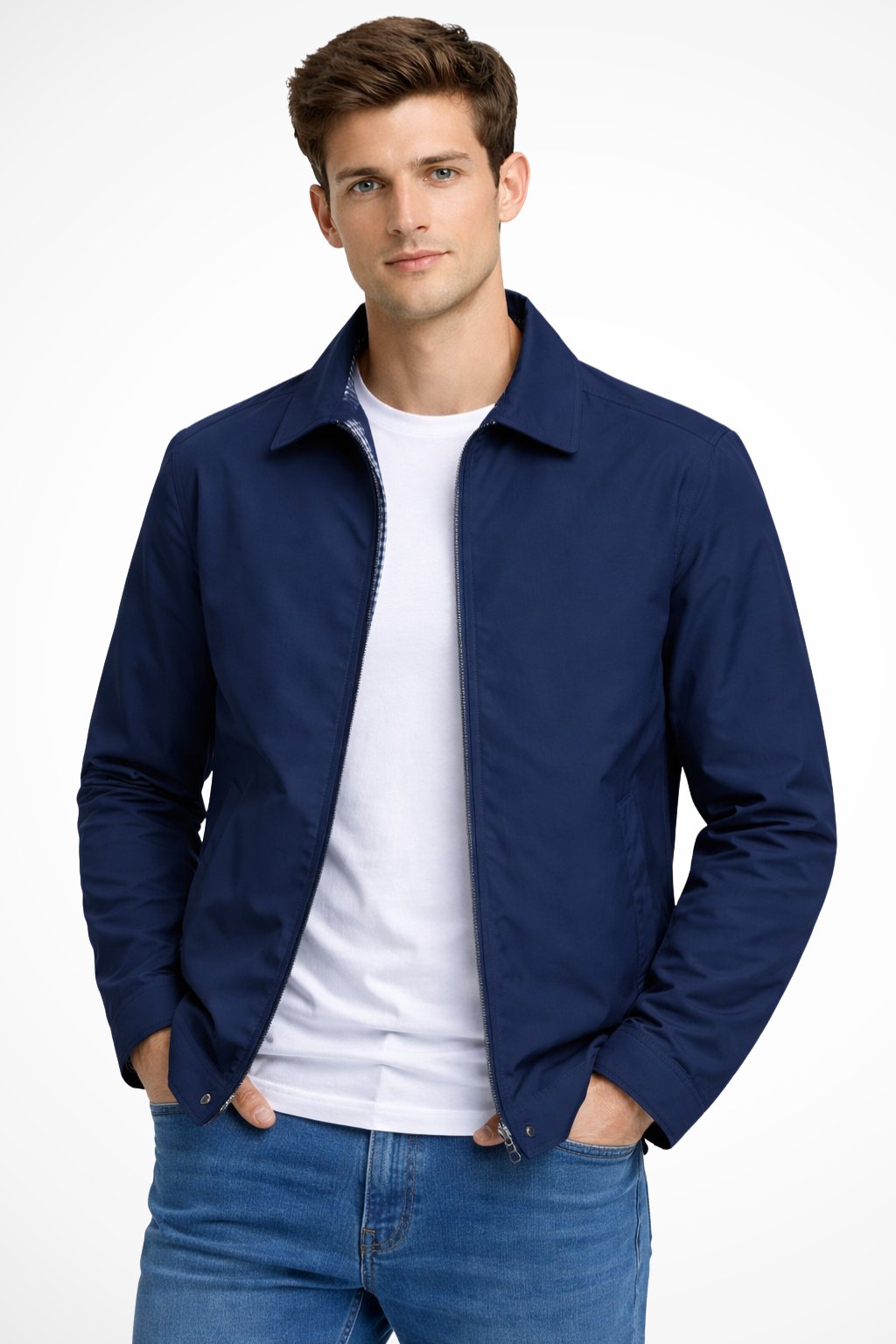 Men's Jacket | Zip-Up Harrington Style