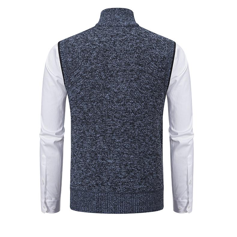 Men's Knit Gilet - Mock Neck Sweater Vest for Stylish Layering