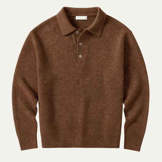 Men's Knit Polo Sweater | Soft & Comfortable