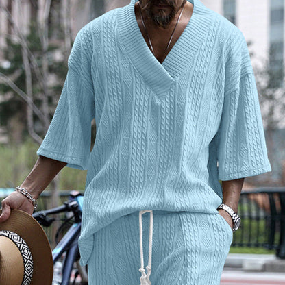 Men's Knit Pullover | V-Neck & Relaxed Fit