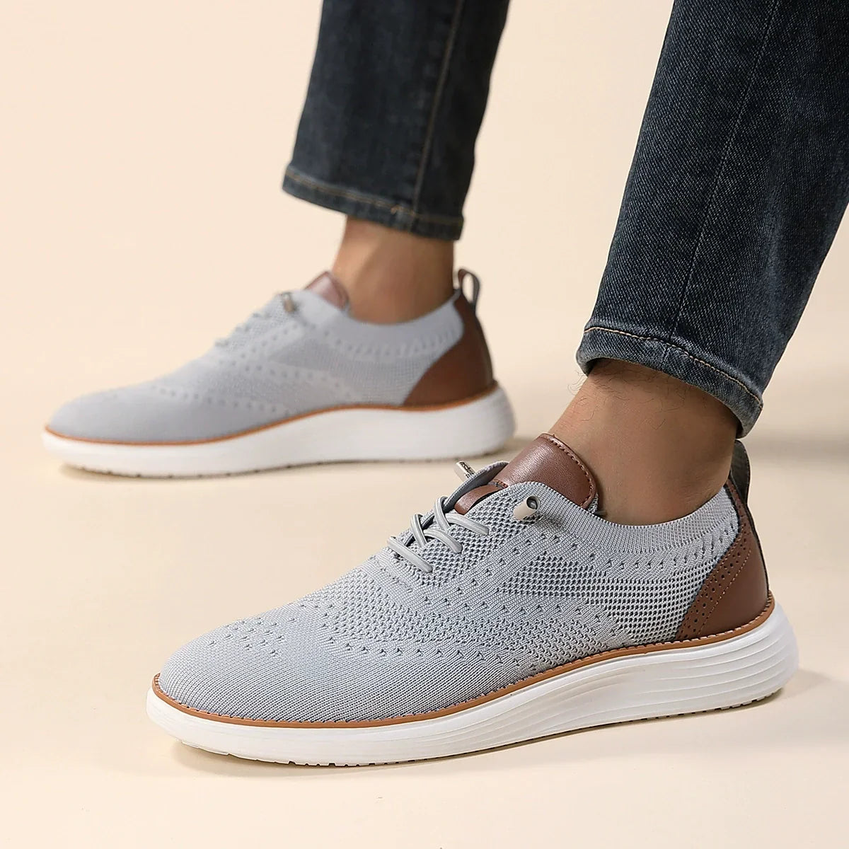 Men's Knit Sneakers Breathable Lightweight Smart Casual