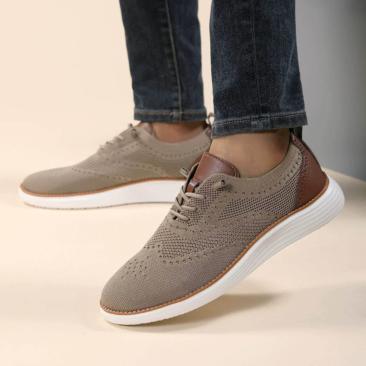 Men's Knit Sneakers Breathable Lightweight Smart Casual
