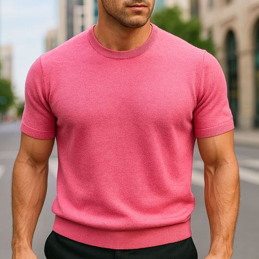 Men's Knit T-Shirt | Smart Casual & Everyday Comfort