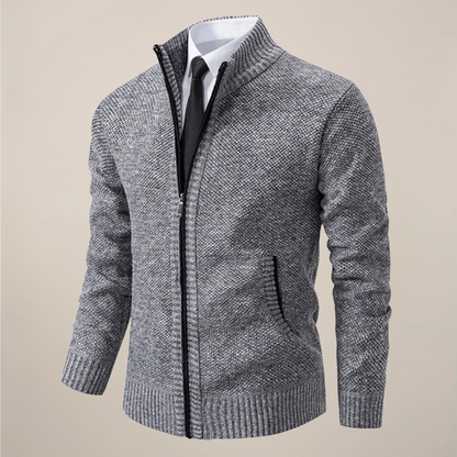 Men’s Knit Zip-Up Cardigan for Stylish Occasions