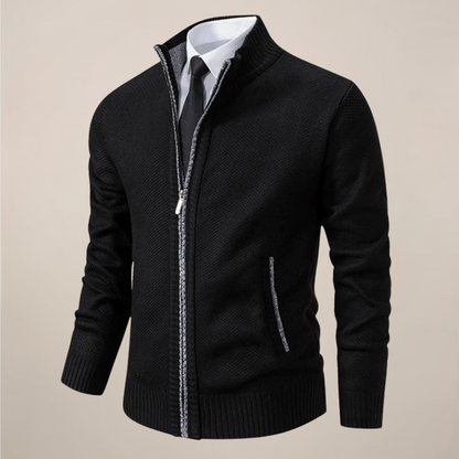 Men’s Knit Zip-Up Cardigan for Stylish Occasions
