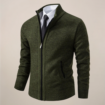 Men’s Knit Zip-Up Cardigan for Stylish Occasions