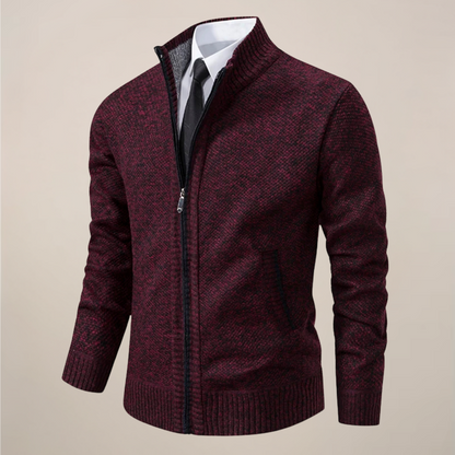 Men’s Knit Zip-Up Cardigan for Stylish Occasions