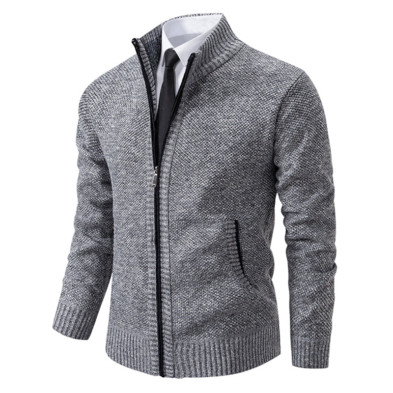 Men’s Knit Zip-Up Hoodie for Everyday Wear