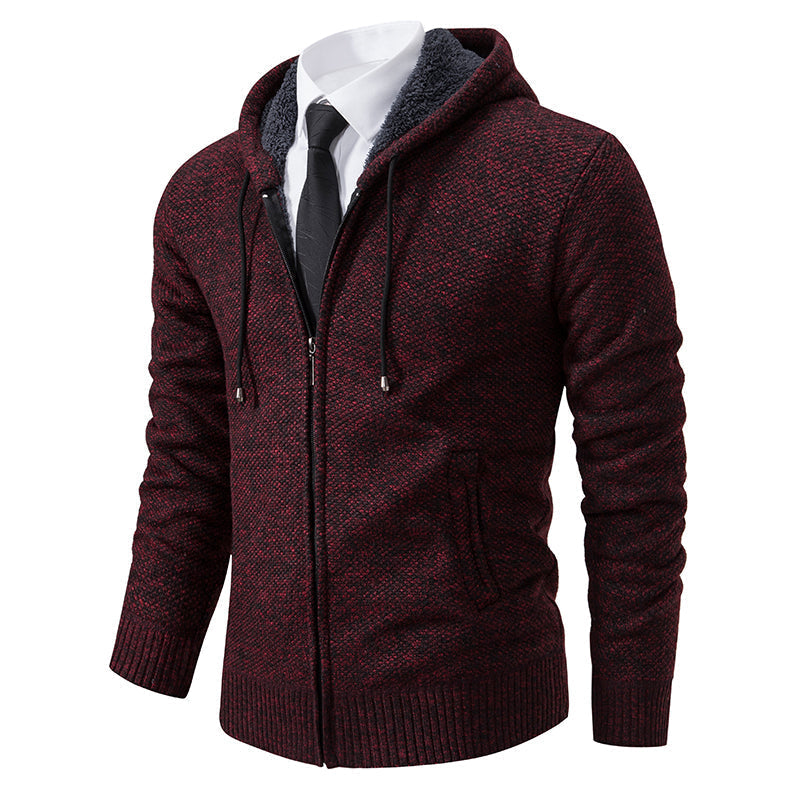 Men’s Knit Zip-Up Hoodie for Everyday Wear