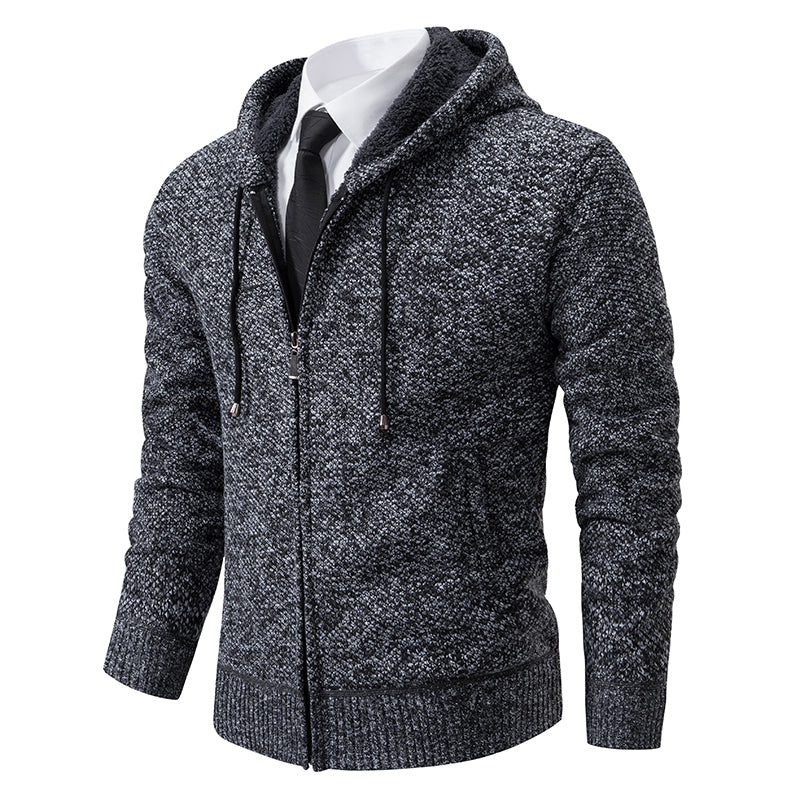 Men’s Knit Zip-Up Hoodie for Everyday Wear