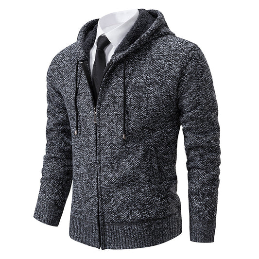 Men’s Knit Zip-Up Hoodie for Everyday Wear