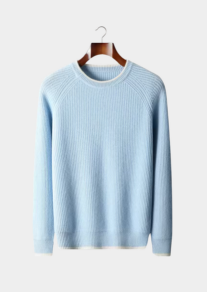 Men's Knitted Crew Neck Sweater for Year-Round Style