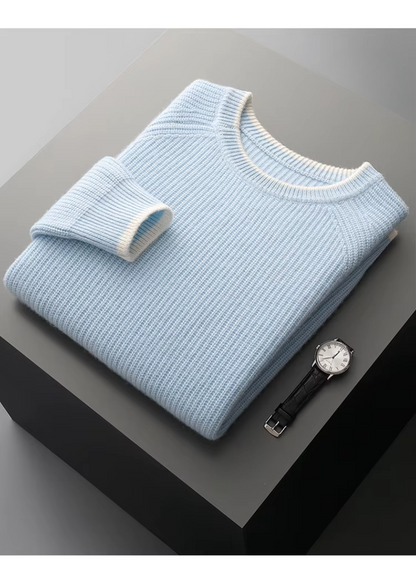Men's Knitted Crew Neck Sweater for Year-Round Style