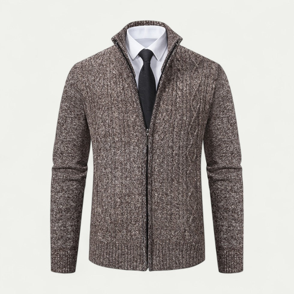 Men's Knitted Zip Cardigan – Stylish Layer for Every Occasion