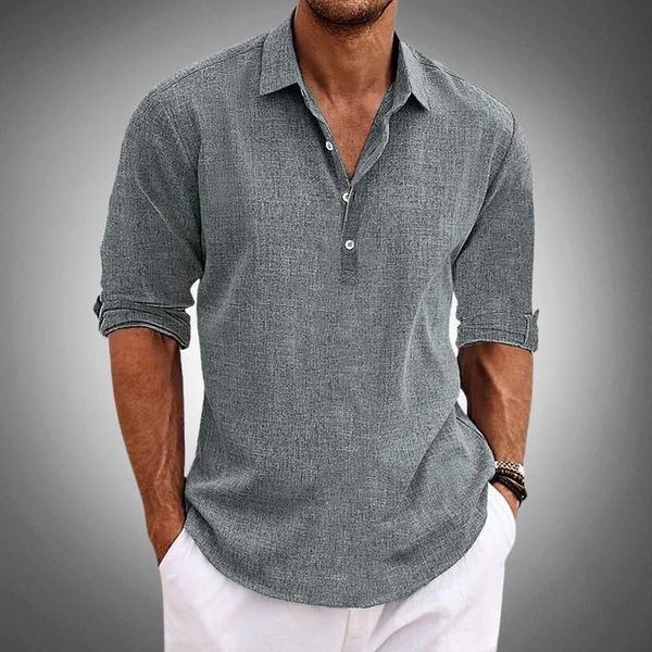 Men’s Linen Polo Shirt – Classic Style for Spring & Summer