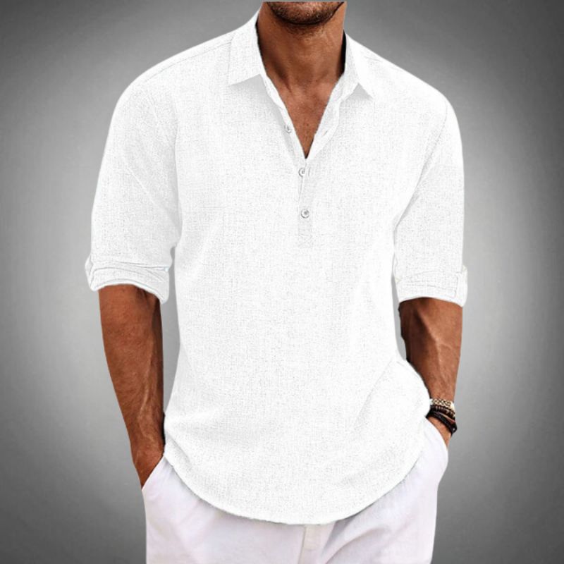 Men’s Linen Polo Shirt – Classic Style for Spring & Summer