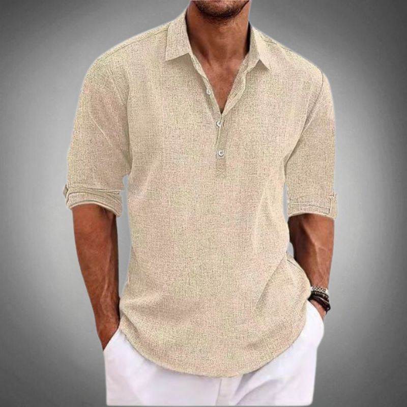 Men’s Linen Polo Shirt – Classic Style for Spring & Summer