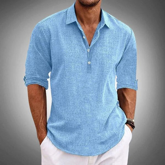 Men’s Linen Polo Shirt – Classic Style for Spring & Summer