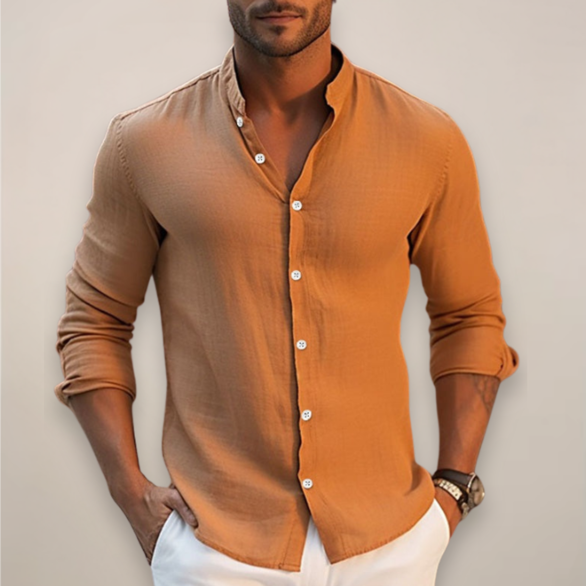 Men’s Linen Summer Shirt – Short Sleeve Button-Up for Stylish Occasions