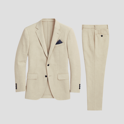 Men's Linen Summer Suit - Stylish Two-Piece for Sophisticated Events