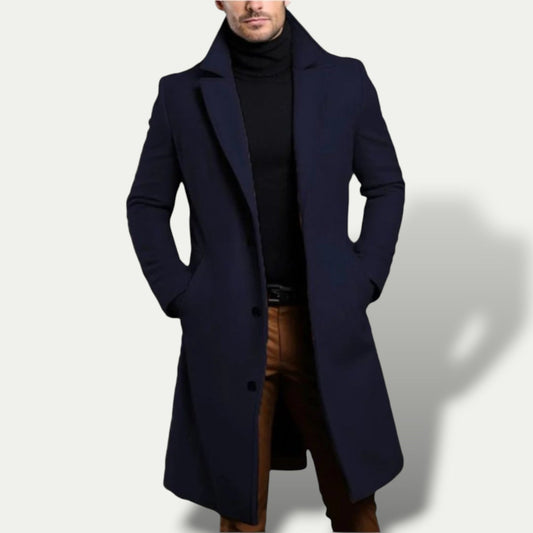 Men's Long Coat - Stylish All-Season Outerwear