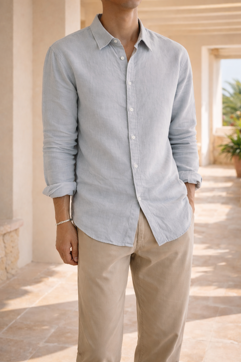 Men's Long Sleeve Polo | Relaxed & Button-Front